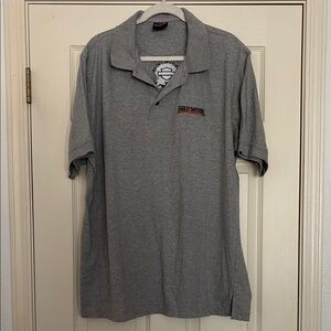 Vintage Harley-Davidson Gray Polo Shirt Classic Style